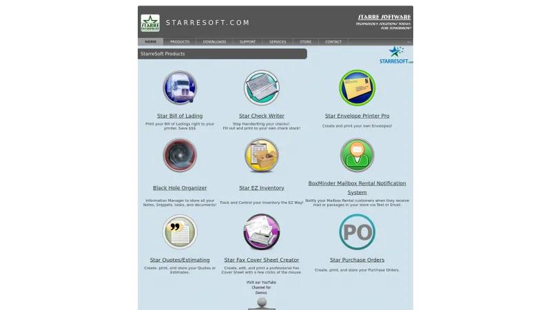 Homepage of Star EZ Inventory