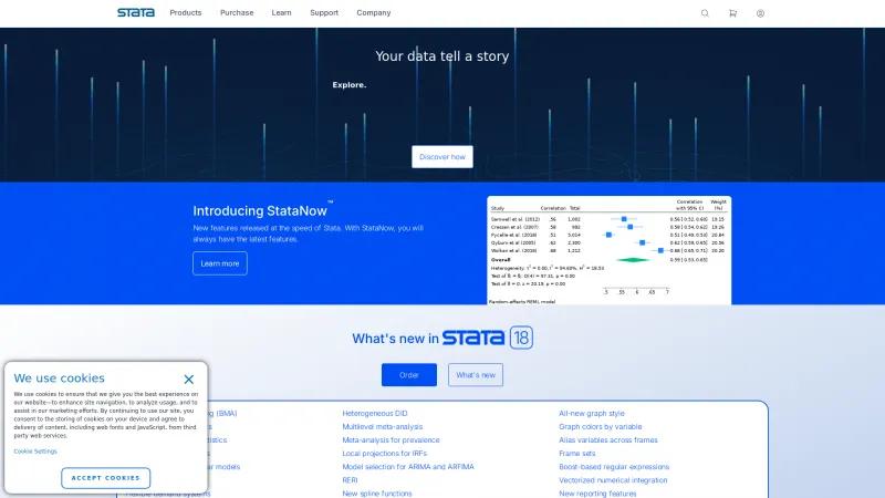 Homepage of Stata