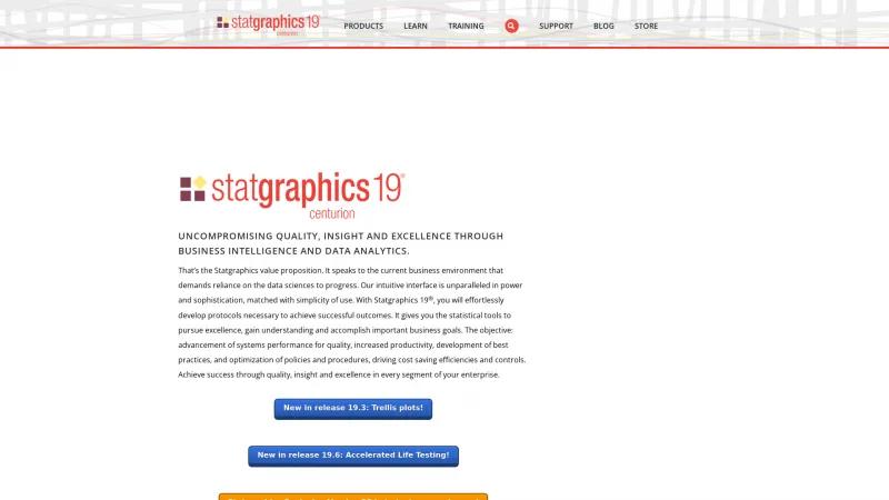 Homepage of Statgraphics