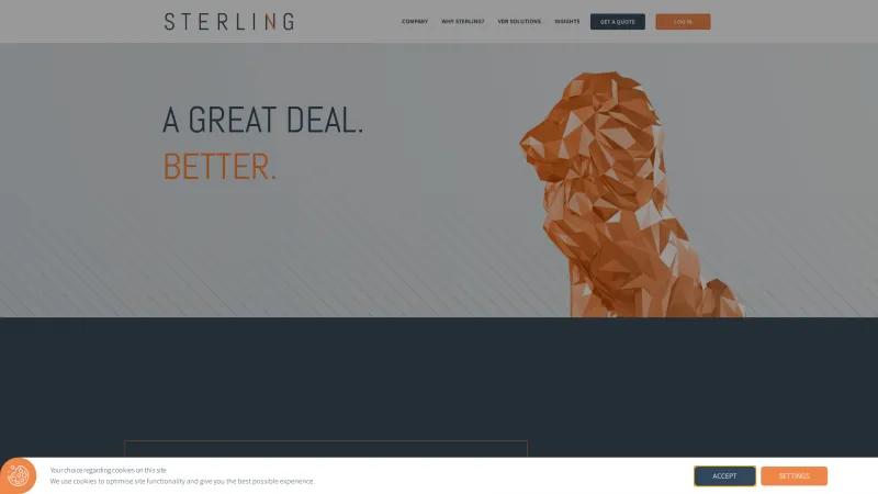 Homepage of Sterling Virtual Data Room