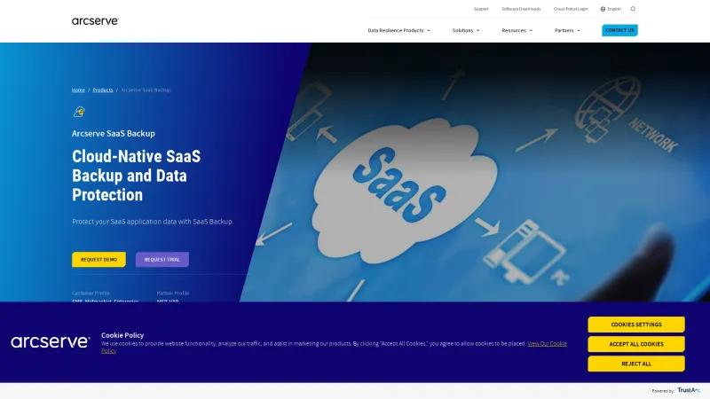 Homepage of StorageCraft Cloud Backup