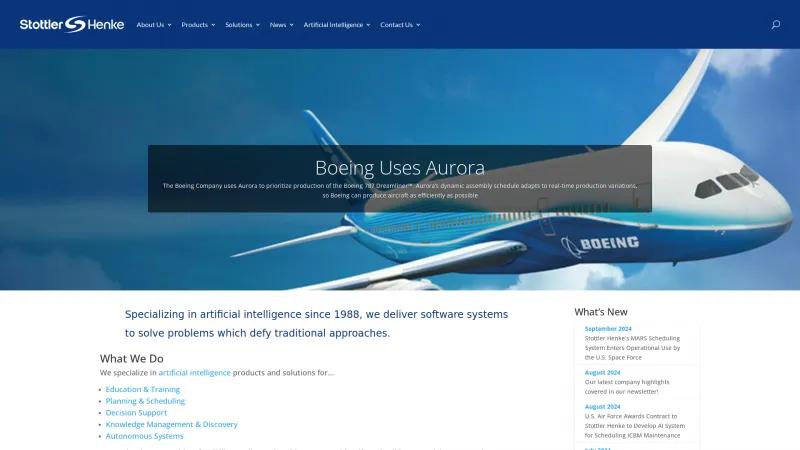 Homepage of Aurora