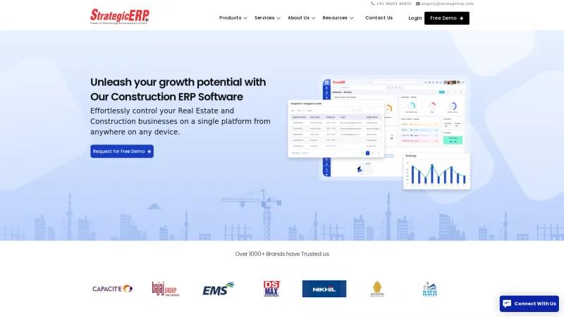 Homepage of StrategicERP