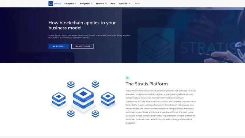 Homepage of Stratis