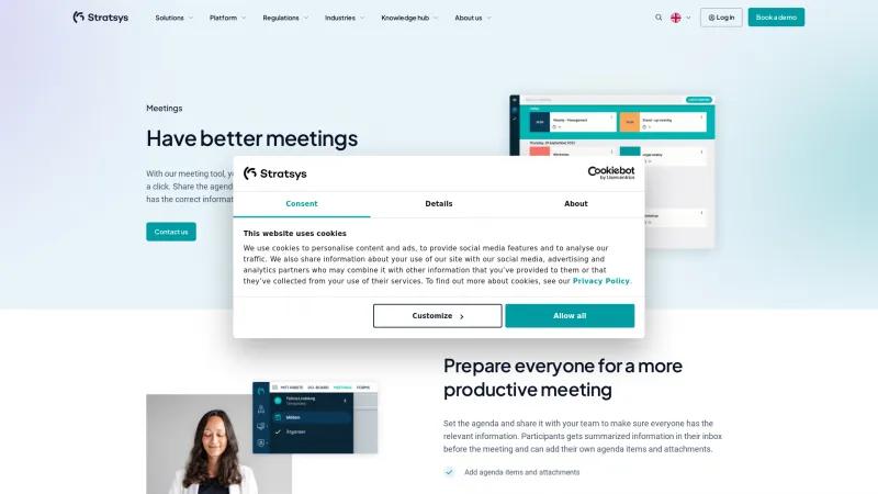 Homepage of Stratsys Meetings