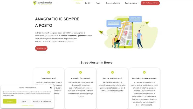 Homepage of StreetMaster