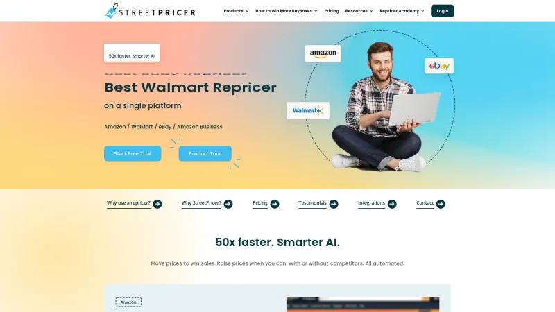 Homepage of StreetPricer