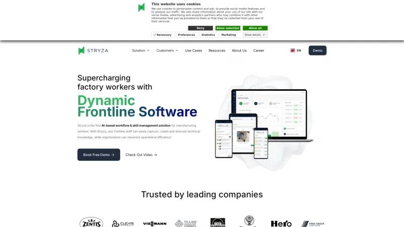 Homepage of Stryza