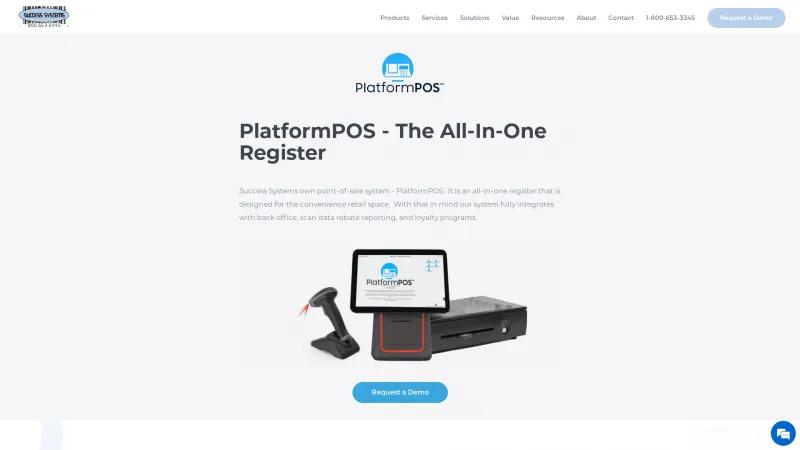 Homepage of PlatformPOS