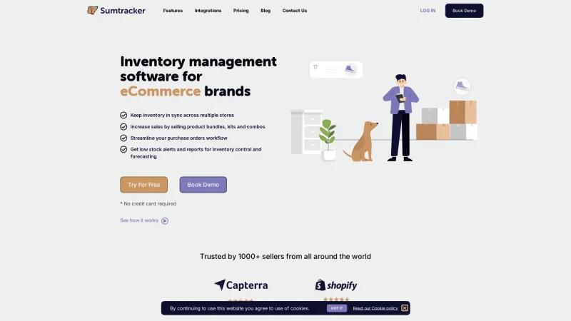 Homepage of Sumtracker