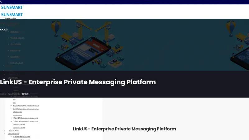 Homepage of LinkUS