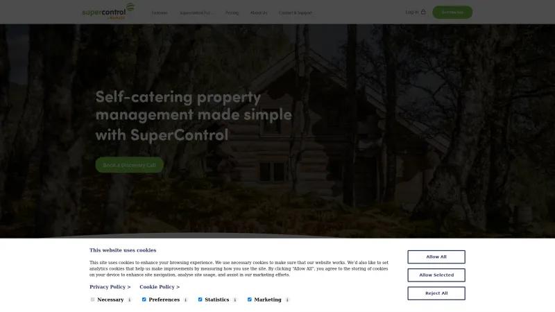 Homepage of SuperControl