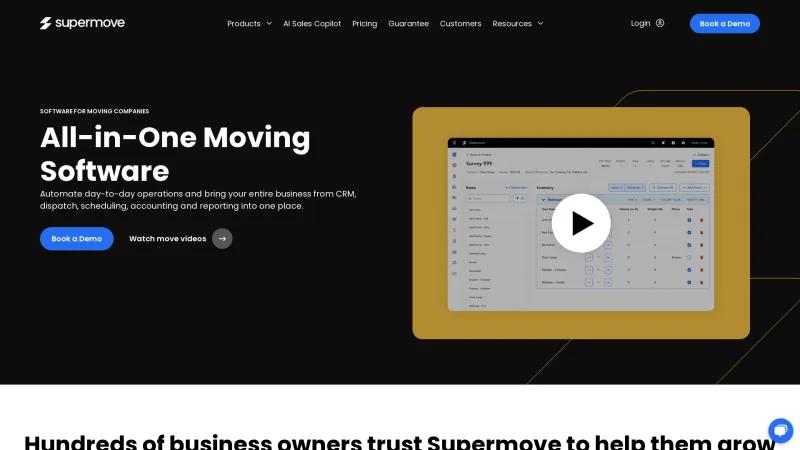 Homepage of Supermove