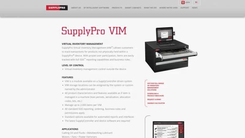 Homepage of SupplyPro