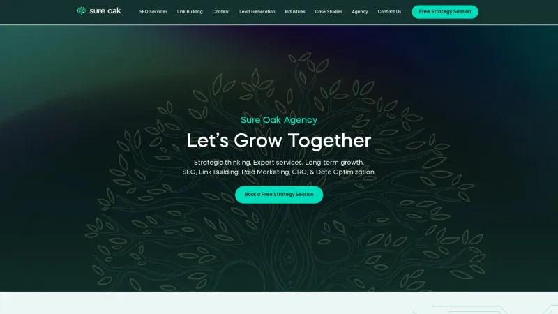 Homepage of Sure Oak