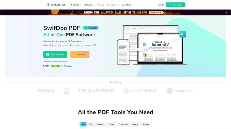 Homepage of SwifDoo PDF