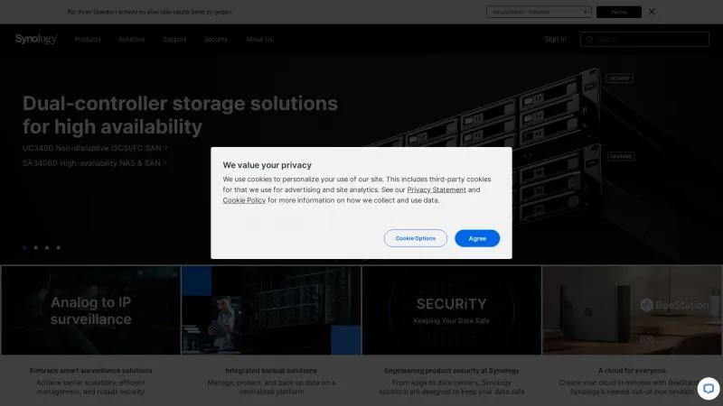 Homepage of Active Backup for Business