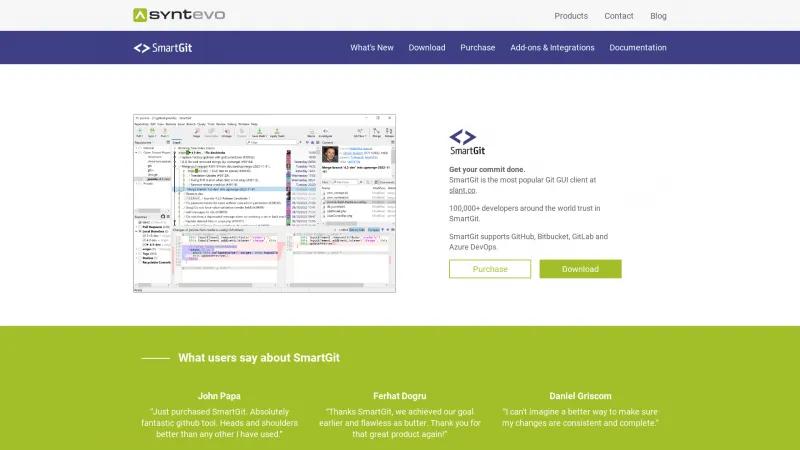 Homepage of SmartGit