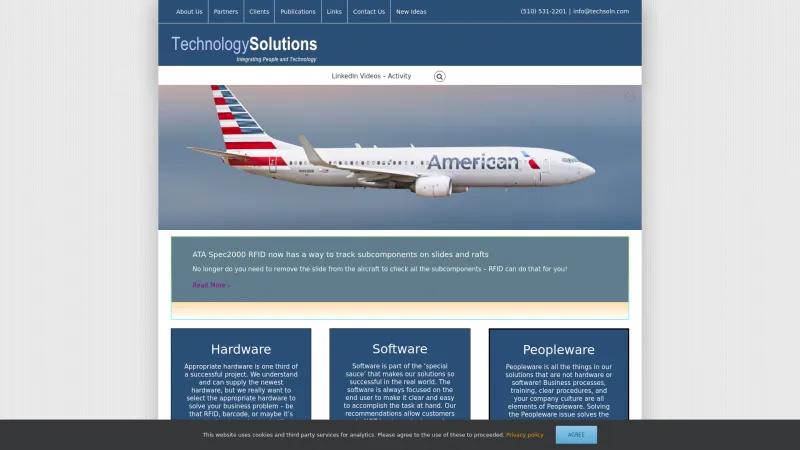Homepage of RFIDAeroTrack