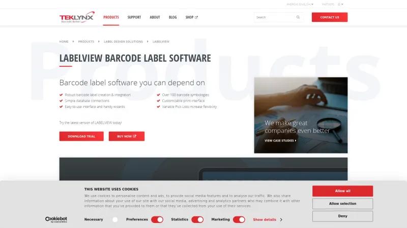 Homepage of LABELVIEW