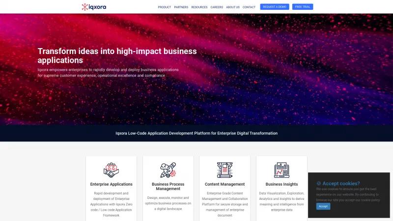 Homepage of Iqxora