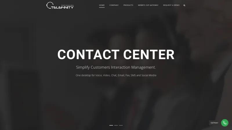 Homepage of BillingFinity