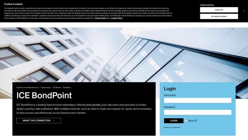 Homepage of ICE BondPoint