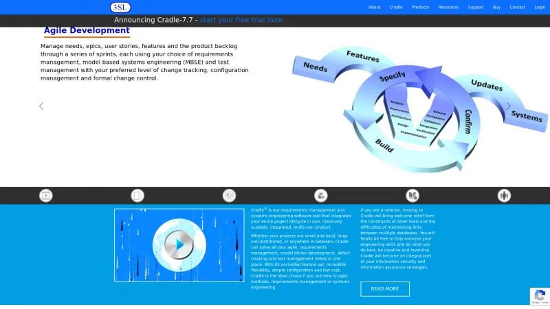 Homepage of 3SL Cradle