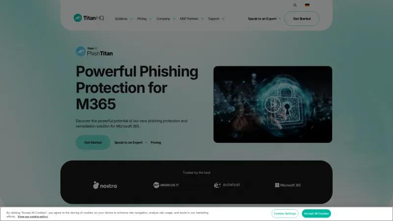 Homepage of PhishTitan