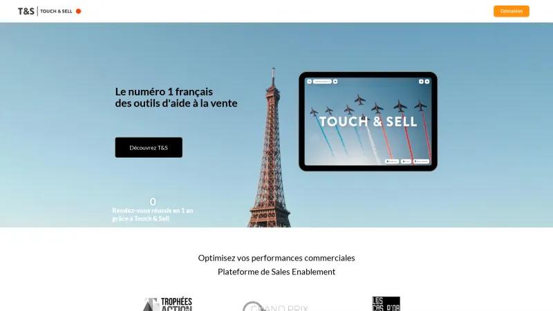 Homepage of Touch & Sell