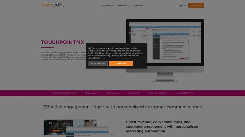 Homepage of Touchpoint MX