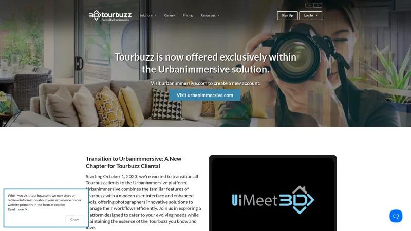 Homepage of Tourbuzz