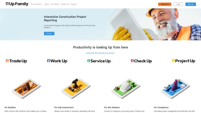 Homepage of Trade-Up