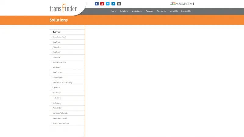 Homepage of Routefinder Pro