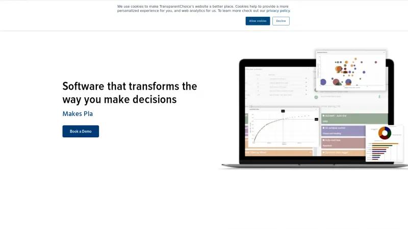 Homepage of TransparentChoice