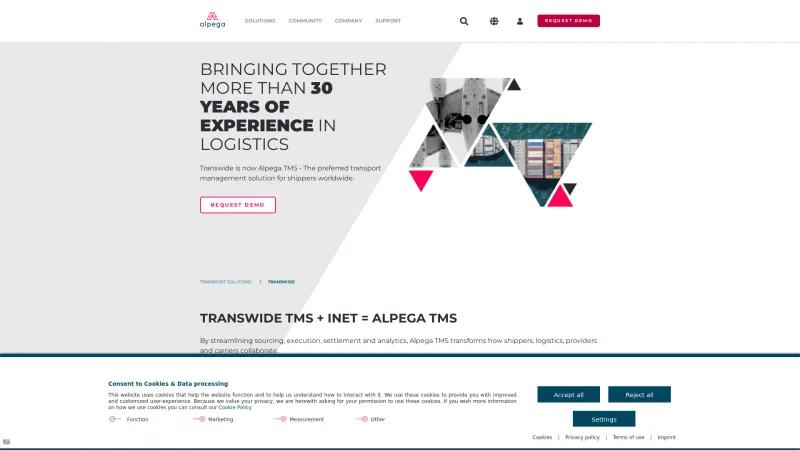 Homepage of Transwide