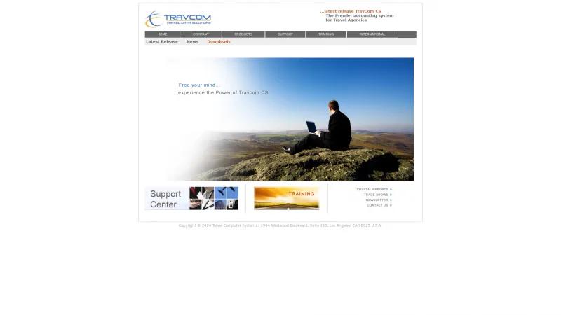 Homepage of TravCom CS