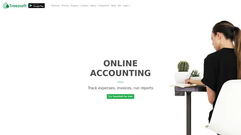 Homepage of TreezSoft Accounting