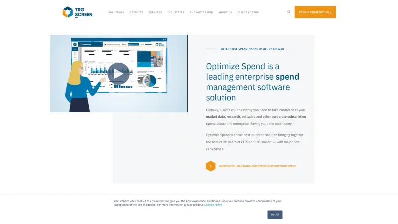 Homepage of Optimize Spend