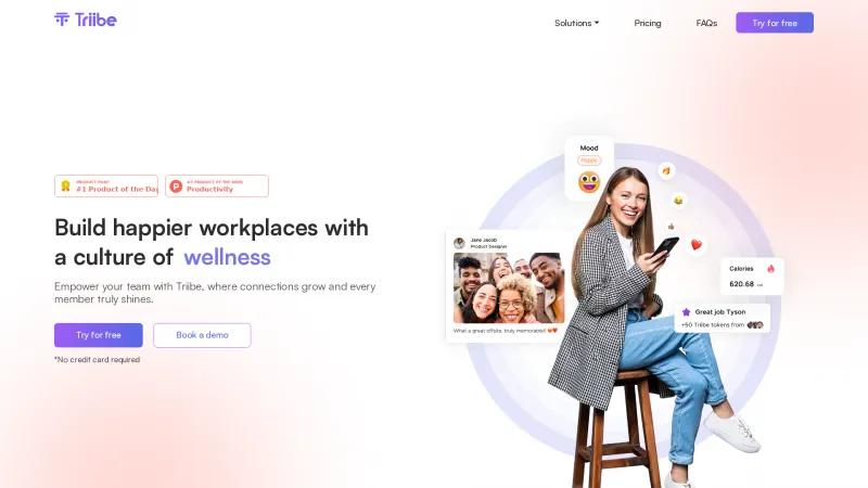Transform Employee Engagement and Wellness with Triibe Solutions' Innovative App Homepage of Triibe