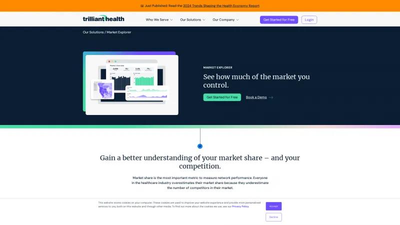 Homepage of Trilliant Health