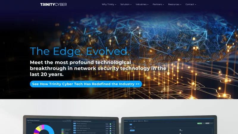 Homepage of Trinity Cyber