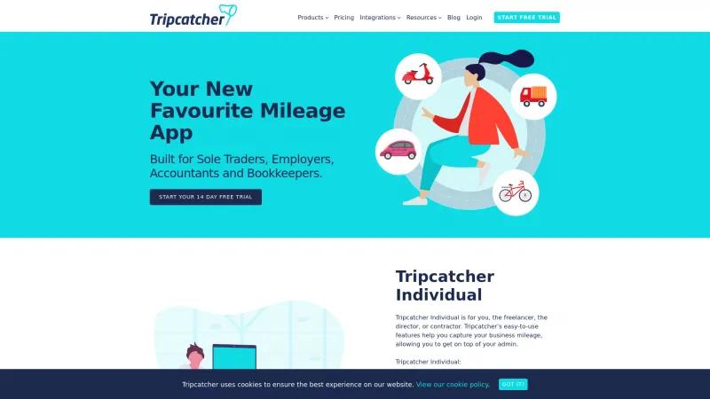 Homepage of Tripcatcher