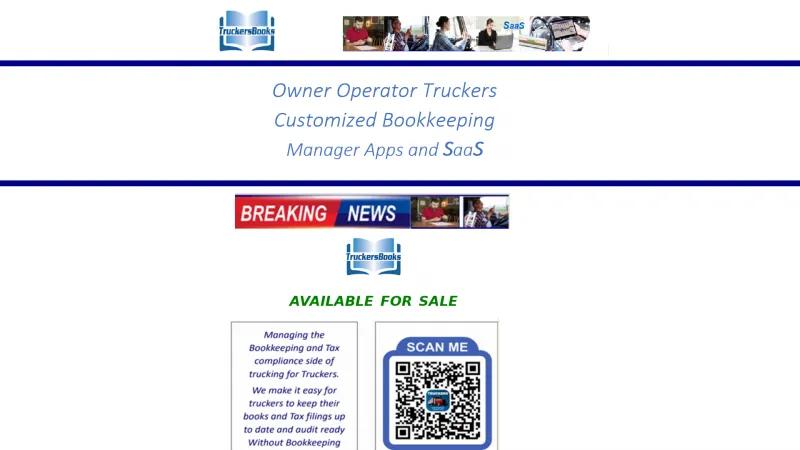 Homepage of TruckersBooks