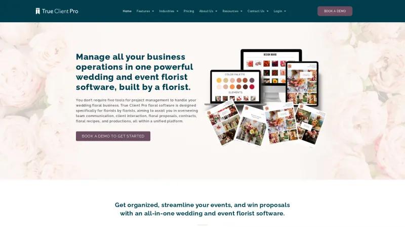 Homepage of True Client Pro