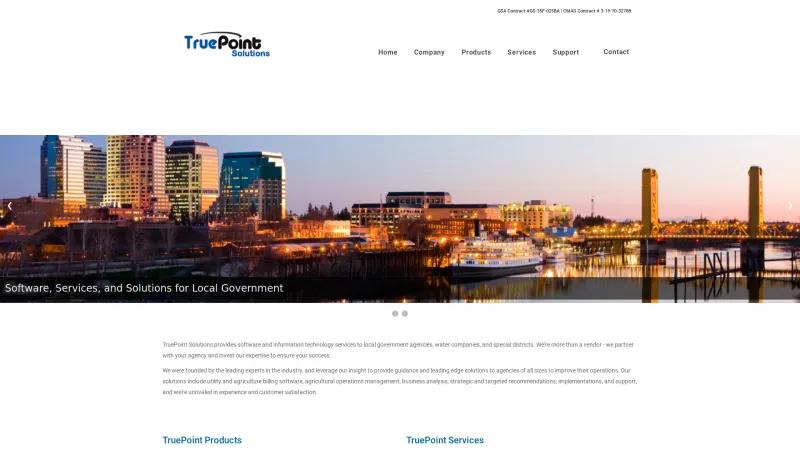 Homepage of TrueBill