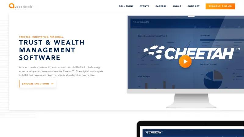 Homepage of Cheetah Wealth Management