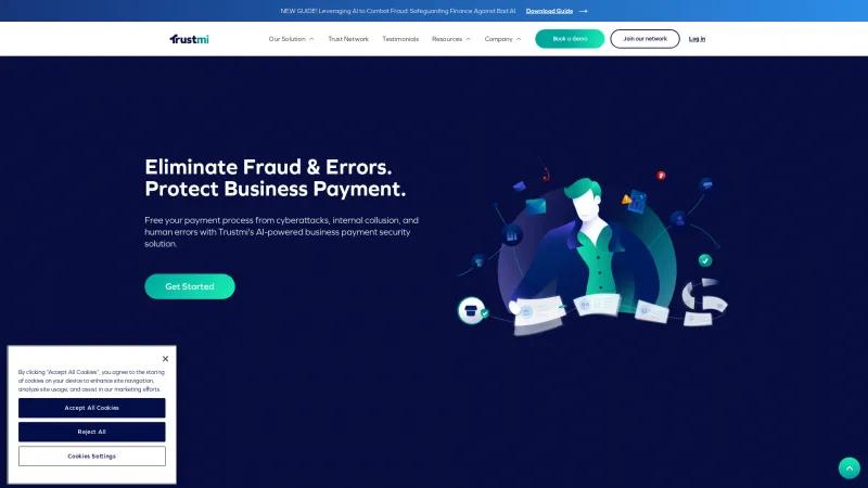 Homepage of Trustmi