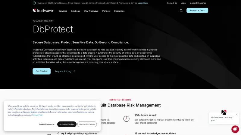 Homepage of Trustwave DbProtect