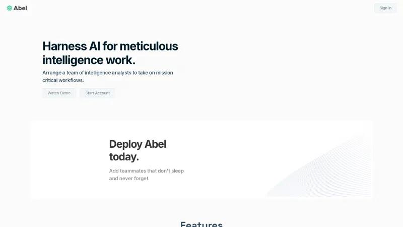 Homepage of Abel